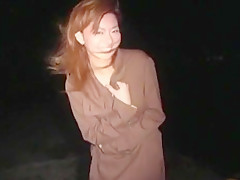 Horny Japanese girl Aki Katase in Amazing Blowjob, Outdoor JAV clip