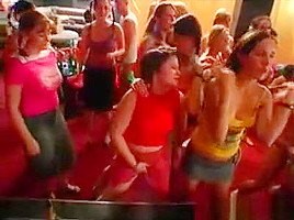Horny Party Chicks Fucking In Club