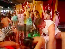 Horny Party Chicks Fucking In Club