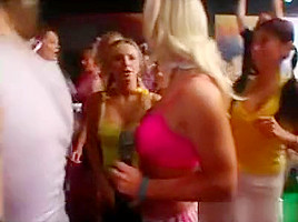 Horny Party Chicks Fucking In Club