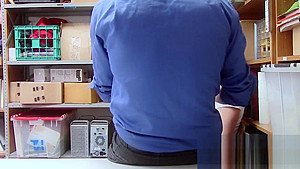 Horny Raven is stripped down and banged by horny officers big cock