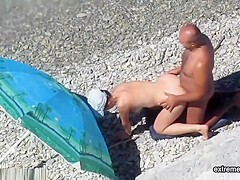 Horny Stepmom In The Sea And On The Beach