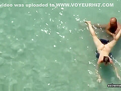 Horny Stepmom In The Sea And On The Beach