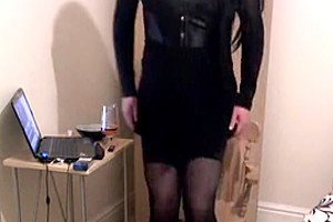 Horny amateur shemale video with Webcam, Stockings scenes