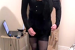 Horny amateur shemale video with Webcam, Stockings scenes