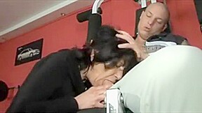 Horny granny lick dildo and takes big cock