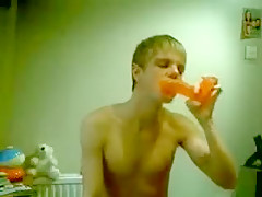 Horny male in hottest handjob, twinks gay porn clip