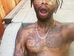 Hot Guy Deaf BBC Jerking Off Outside Cumshot