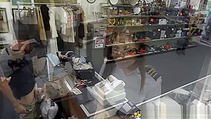 Hot Hispanic Cabin Attendant Bends Over For Shop Bosses Cock