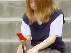 Hot Jap schoolgirls 18+ losing their pants to sharking