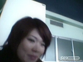 Hot Japanese Emo Blowjob closeup in classroom
