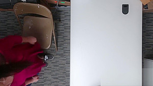 Hot chick gets pounded on table