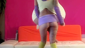 Hot chicks shag the biggest strap dildos and spray semen all around the place