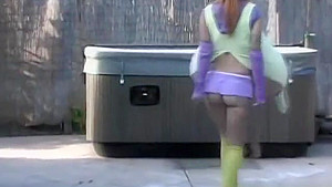 Hot chicks shag the biggest strap dildos and spray semen all around the place