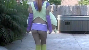 Hot chicks shag the biggest strap dildos and spray semen all around the place