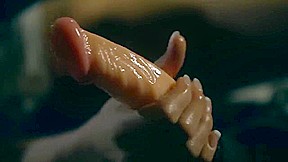 Hot girl humps a creepy dummy