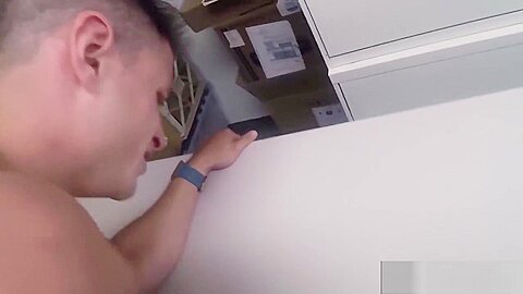 Hot inked thief gets barebacked by officers huge black dick