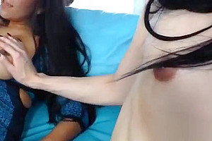 Hot shemale gets her dick sucked by a guy