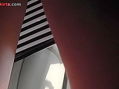 Hot skinny-ass upskirt video of a darling in public