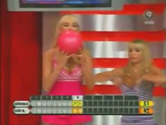 Hot upskirt video of a blond chick bowling