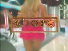 Hot upskirt video of a blond chick bowling