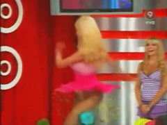 Hot upskirt video of a blond chick bowling