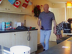 Housewife Milf Mum Step mom Shagged Kitchen - Hidden IP Camera