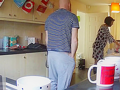 Housewife Milf Mum Step mom Shagged Kitchen - Hidden IP Camera