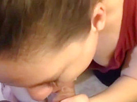 Housewife Takes Huge Cum Shot Facial