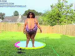 Huge Boobs And Norma Stitz - Water Fall Getting Wet