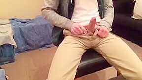 Huge bulge nice dick cums