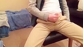 Huge bulge nice dick cums