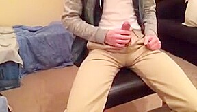 Huge bulge nice dick cums