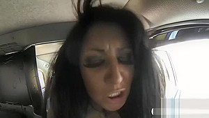 Huge tits passenger seduces the driver
