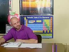 Hung teacher fucks cute ebony twink during detention