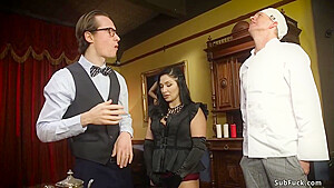Husband Fucks Wife In Group With Pals