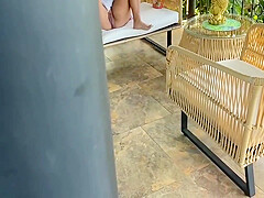 I Caught My Stepmom Fingering On The Patio