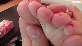 I Cum His Cock With My Feet