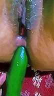 I Put Oil On My Stepsister-in-laws Pussy And Put Cucumber In It