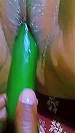 I Put Oil On My Stepsister-in-laws Pussy And Put Cucumber In It