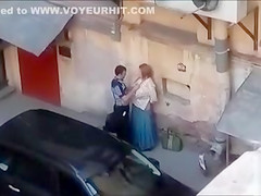 I caught a crazy couple having sex in the yard