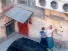 I caught a crazy couple having sex in the yard