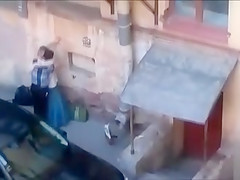 I caught a crazy couple having sex in the yard