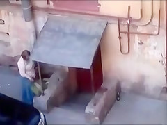 I caught a crazy couple having sex in the yard