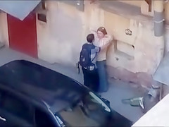 I caught a crazy couple having sex in the yard