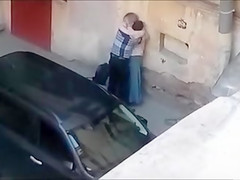 I caught a crazy couple having sex in the yard