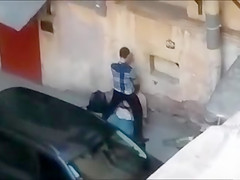 I caught a crazy couple having sex in the yard