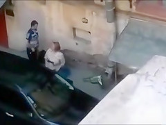 I caught a crazy couple having sex in the yard