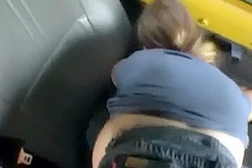 I fucked lonely and busty MILF in the car
