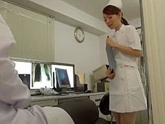 Incredible Japanese chick Hibiki Otsuki, Ann Yabuki, Erika Kurisu in Crazy Nurse, Handjob JAV clip